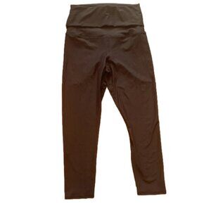 New Evolution and Creation Black Stretch Fold Over Waistband Leggings Large